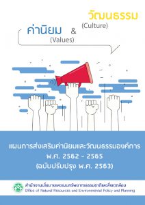 แผนการส่งเสริมค่านิยมและวัฒนธรรมองค์การ ประจำปีงบประมาณ พ.ศ. 2562-2565 (ฉบับปรับปรุง พ.ศ. 2563)