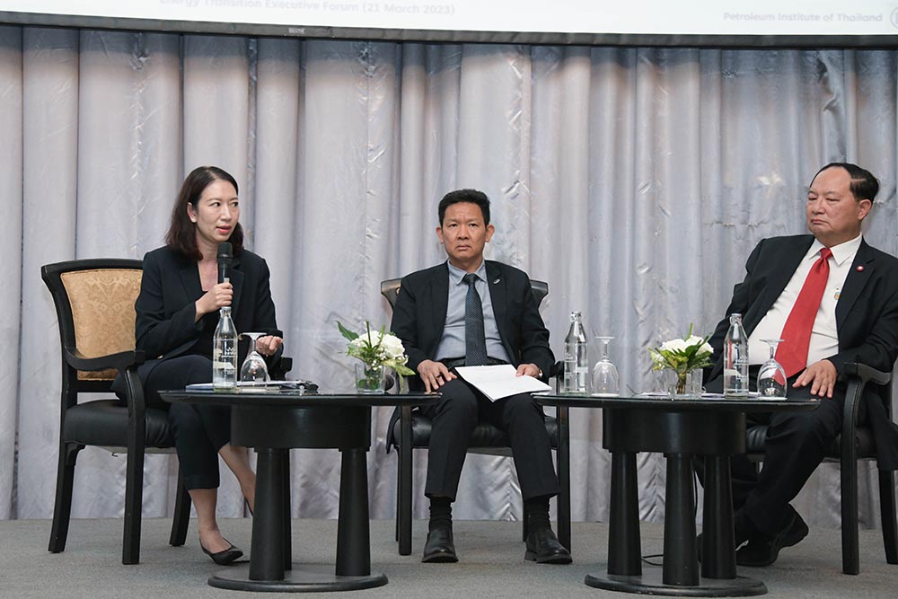 เข้าร่วมเสวนาแลกเปลี่ยนความคิดเห็นเรื่อง CCS Opportunities & Challenges; Pathways to Decarbonization and Energy Transition – from Policy/Regulatory, Technical, Commercial, Financial & Public Perspectives ในงานสัมมนา “Energy Transition Executive Forum” เข้าร่วมเสวนาแลกเปลี่ยนความคิดเห็นเรื่อง CCS Opportunities & Challenges; Pathways to Decarbonization and Energy Transition – from Policy/Regulatory, Technical, Commercial, Financial & Public Perspectives ในงานสัมมนา “Energy Transition Executive Forum”
