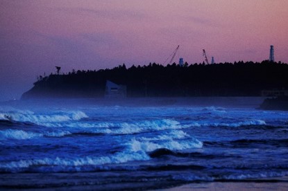 ชายหาดด้านนอกโรงงานฟุกุชิมะ