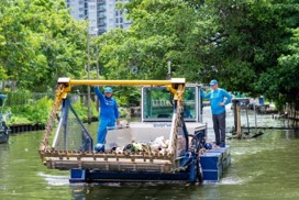 นวัตกรรมเรือเก็บขยะในบริเวณแม่น้ำเจ้าพระยา