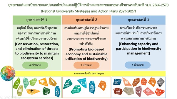 ยุทธศาสตร์และเป้าหมายของประเทศไทยในแผนปฏิบัติการด้านความหลากหลายทางชีวภาพระดับชาติ พ.ศ. 2566-2570 ยุทธศาสตร์และเป้าหมายของประเทศไทยในแผนปฏิบัติการด้านความหลากหลายทางชีวภาพระดับชาติ พ.ศ. 2566-2570