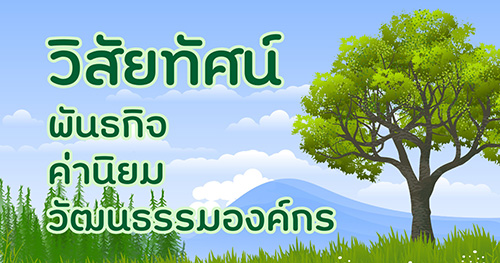 วิสัยทัศน์/พันธกิจ/ค่านิยม/วัฒนธรรมองค์กร