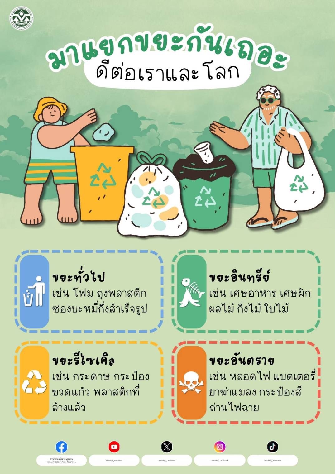 มาแยกขยะกันเถอ ดีต่อเราและ โลก