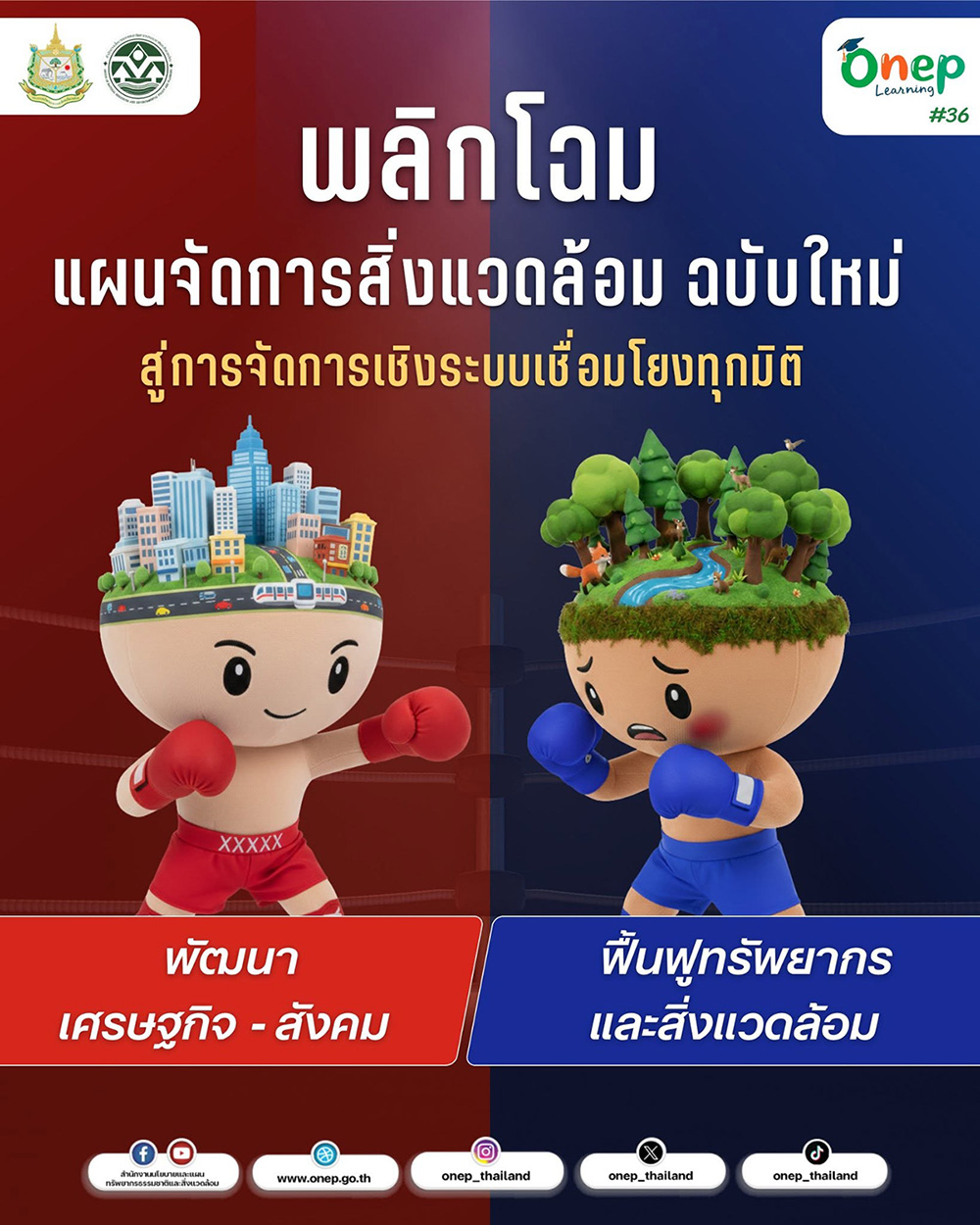 ONEP Learning #36 พลิกโฉมแผนจัดการสิ่งแวดล้อม ฉบับใหม่ สู่การจัดการเชิงระบบเชื่อมโยงทุกมิติ